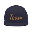 Team In Celluloid Embroidery on Classic Snapback Hat