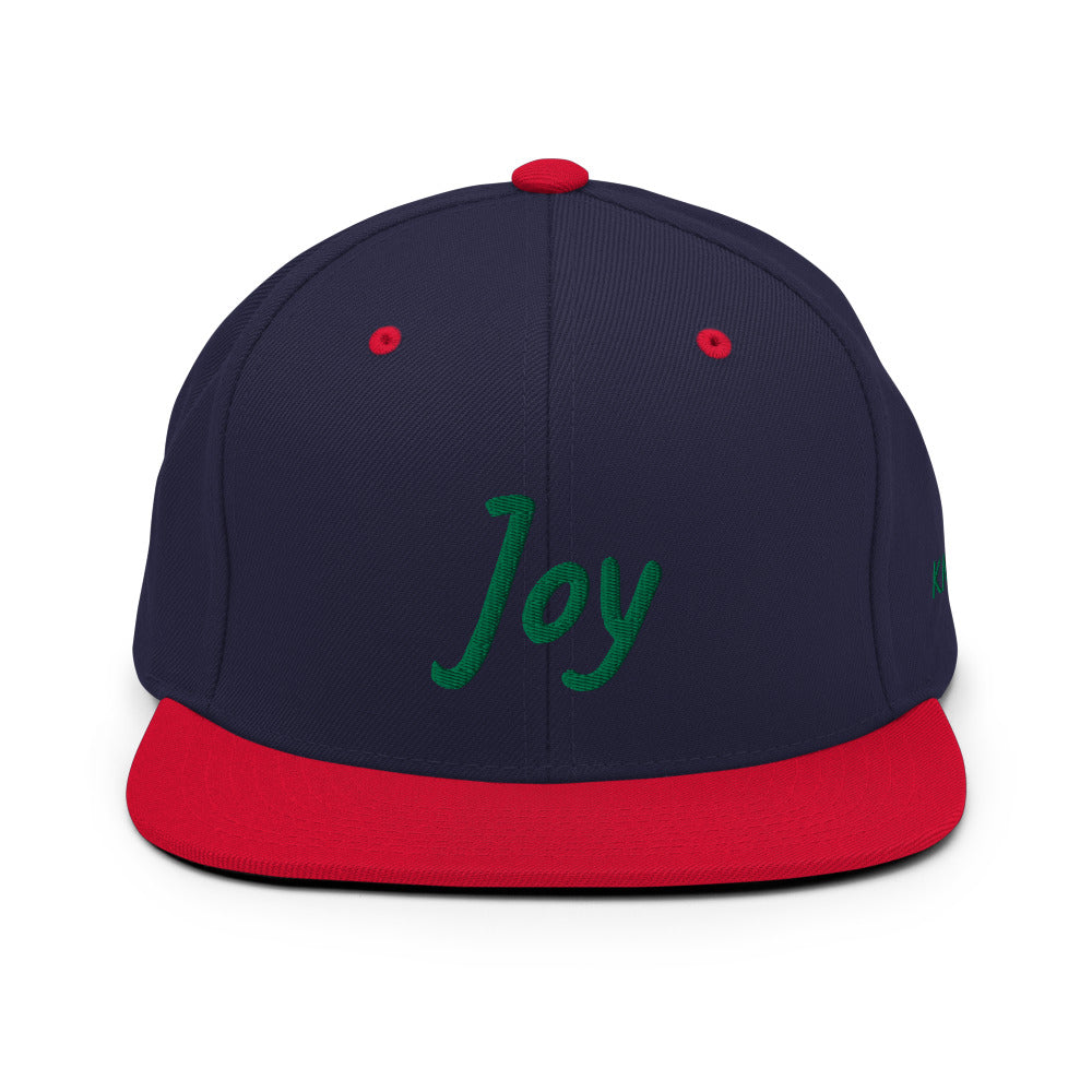 Joy In Emerald Embroidery on Classic Snapback Hat