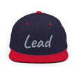 Lead In Silver Embroidery on Classic Snapback Hat