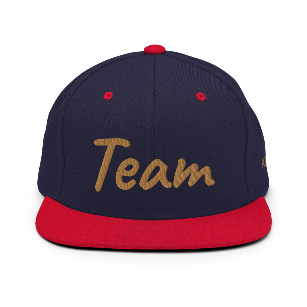 Team In Celluloid Embroidery on Classic Snapback Hat