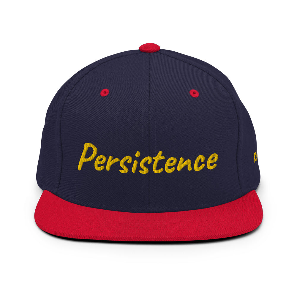 Persistence In Gold Embroidery on Classic Snapback Hat