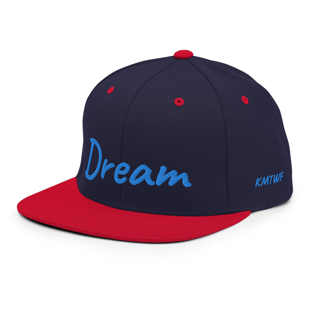 Dream In Sapphire Embroidery on Classic Snapback Hat