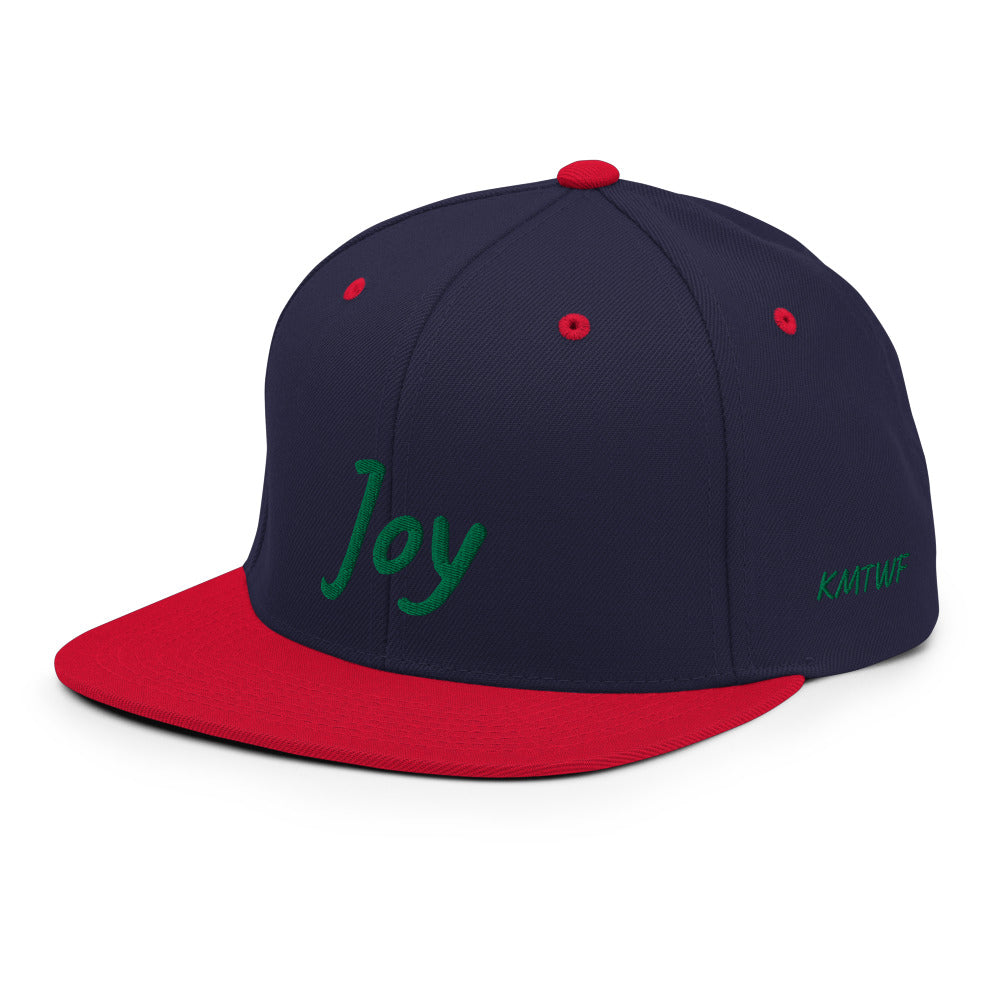 Joy In Emerald Embroidery on Classic Snapback Hat