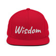 Wisdom In Marble Embroidery on Classic Snapback Hat