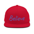 Believe In Amethyst Embroidery on Classic Snapback Hat