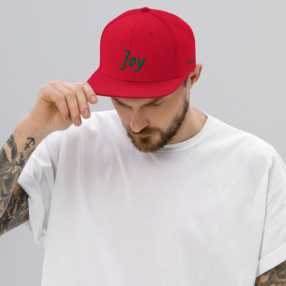 Joy In Emerald Embroidery on Classic Snapback Hat