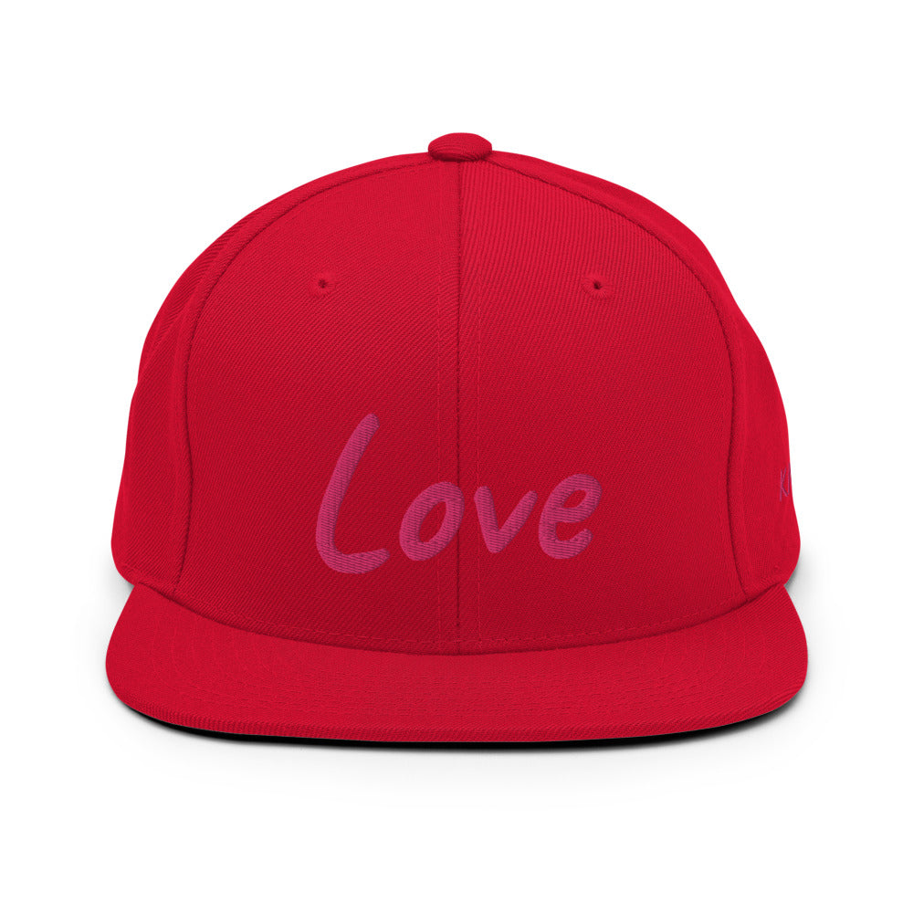 Love In Star Rose Quartz Embroidery on Classic Snapback Hat