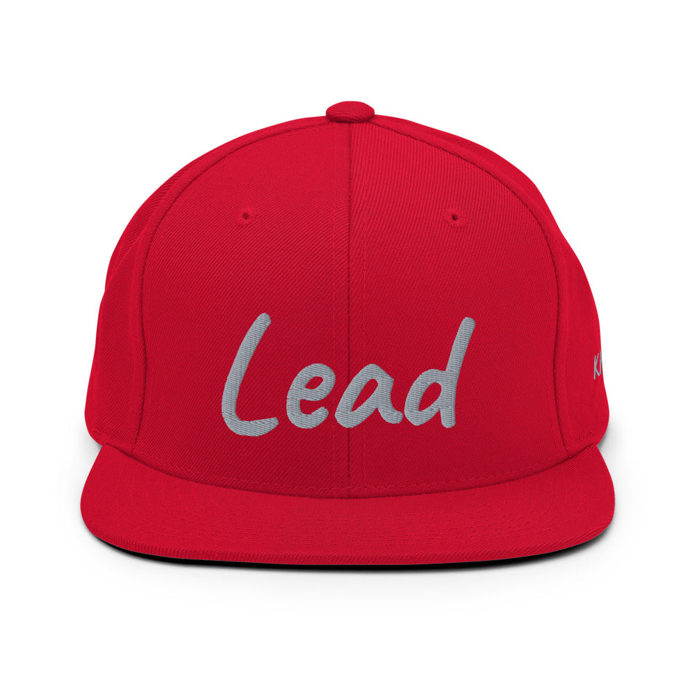 Lead In Silver Embroidery on Classic Snapback Hat