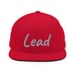 Lead In Silver Embroidery on Classic Snapback Hat