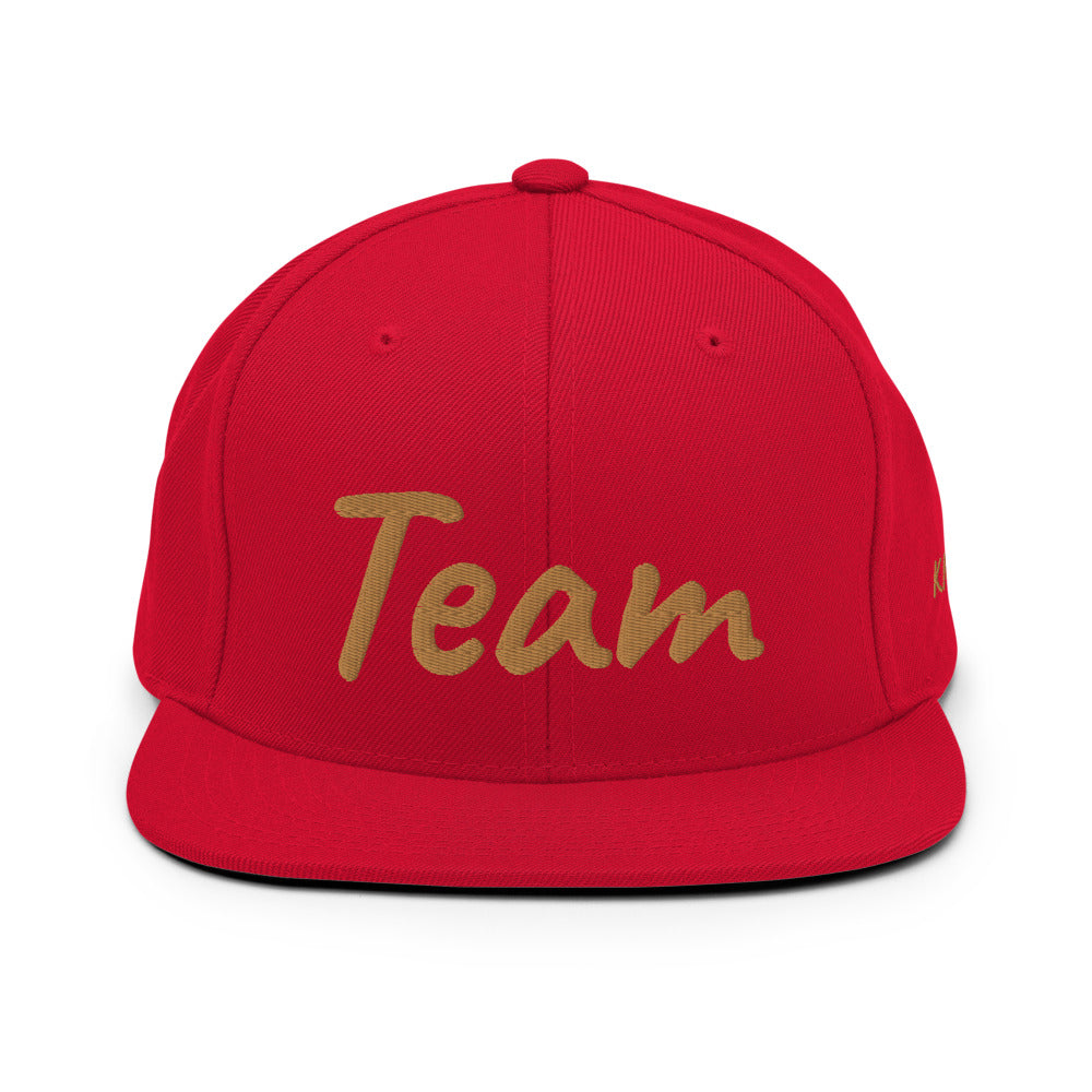 Team In Celluloid Embroidery on Classic Snapback Hat