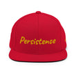 Persistence In Gold Embroidery on Classic Snapback Hat