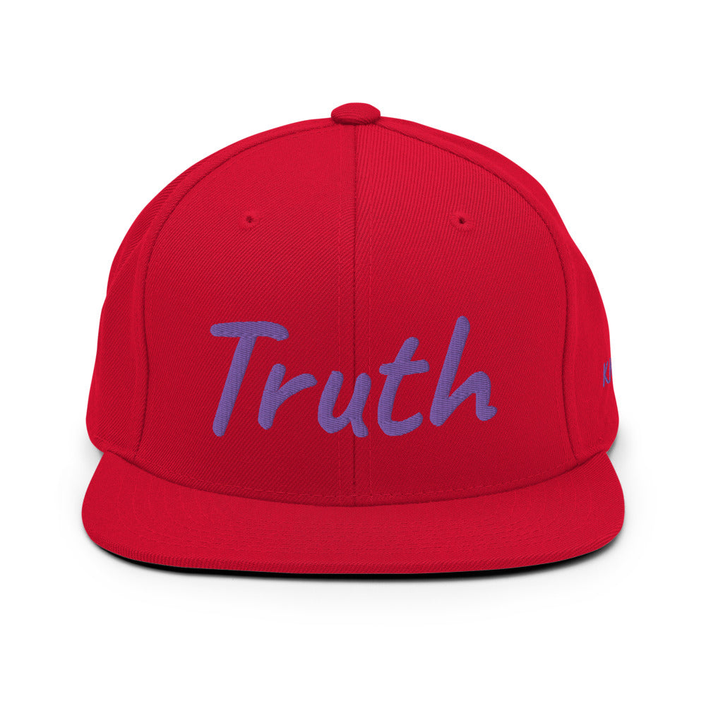 Truth In Amethyst Embroidery on Classic Snapback Hat