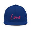 Love In Star Rose Quartz Embroidery on Classic Snapback Hat