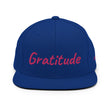 Gratitude In Star Rose Quartz Embroidery on Classic Snapback Hat