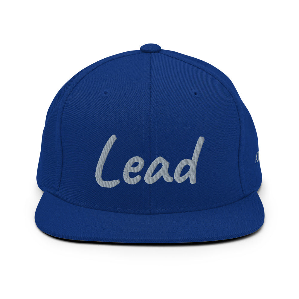 Lead In Silver Embroidery on Classic Snapback Hat