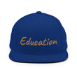 Education In Copper Embroidery on Classic Snapback Hat