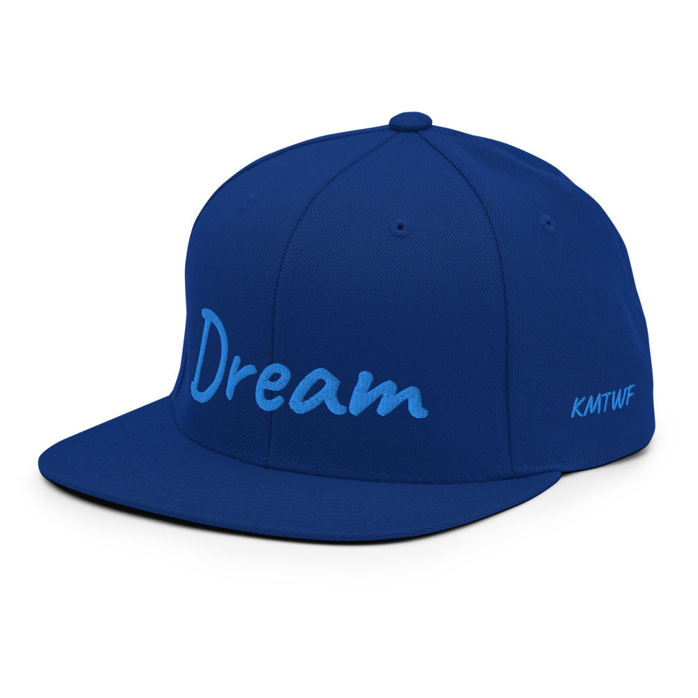 Dream In Sapphire Embroidery on Classic Snapback Hat