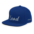 Lead In Silver Embroidery on Classic Snapback Hat