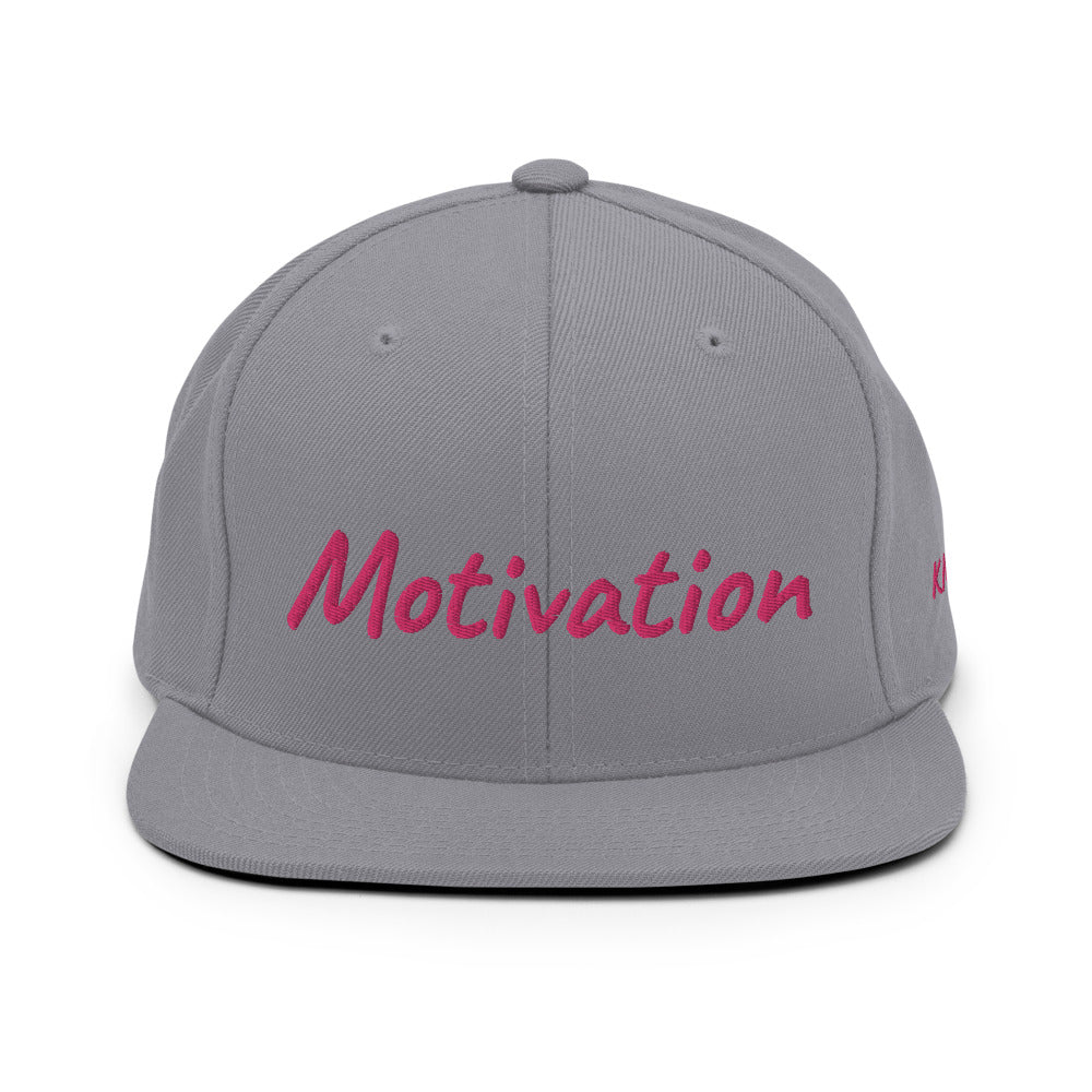 Motivation In Star Rose Quartz Embroidery on Classic Snapback Hat