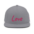 Love In Star Rose Quartz Embroidery on Classic Snapback Hat