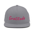 Gratitude In Star Rose Quartz Embroidery on Classic Snapback Hat