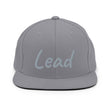 Lead In Silver Embroidery on Classic Snapback Hat