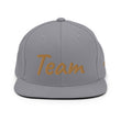 Team In Celluloid Embroidery on Classic Snapback Hat