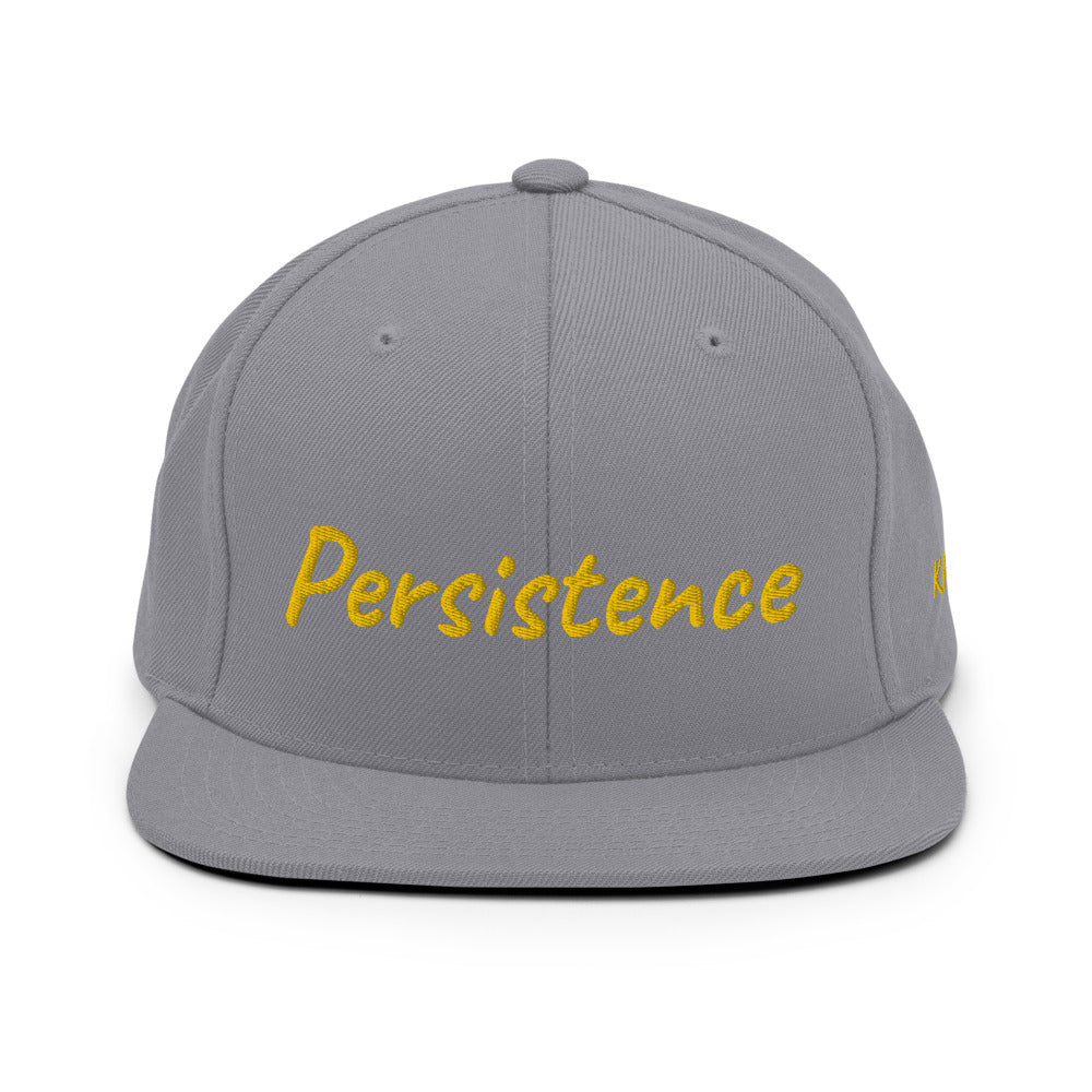 Persistence In Gold Embroidery on Classic Snapback Hat