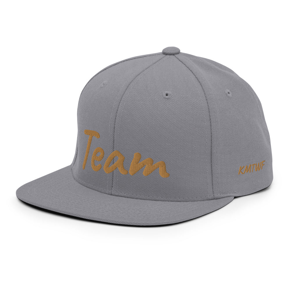 Team In Celluloid Embroidery on Classic Snapback Hat