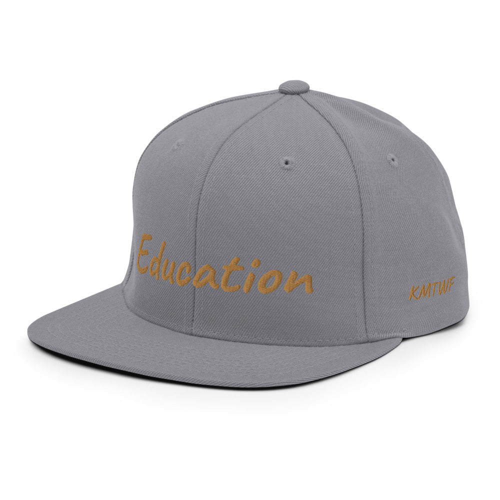 Education In Copper Embroidery on Classic Snapback Hat