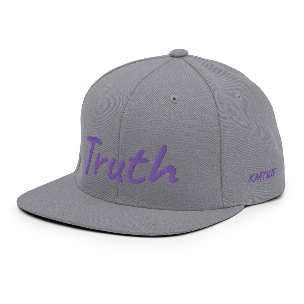 Truth In Amethyst Embroidery on Classic Snapback Hat