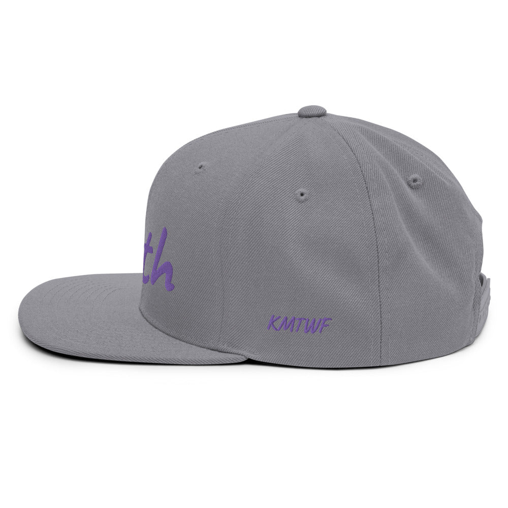 Truth In Amethyst Embroidery on Classic Snapback Hat