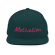 Motivation In Star Rose Quartz Embroidery on Classic Snapback Hat