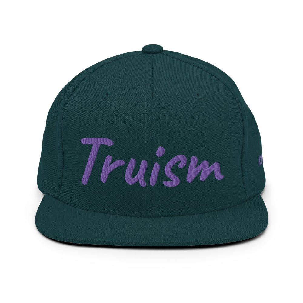 Truism In Amethyst Embroidery on Classic Snapback Hat