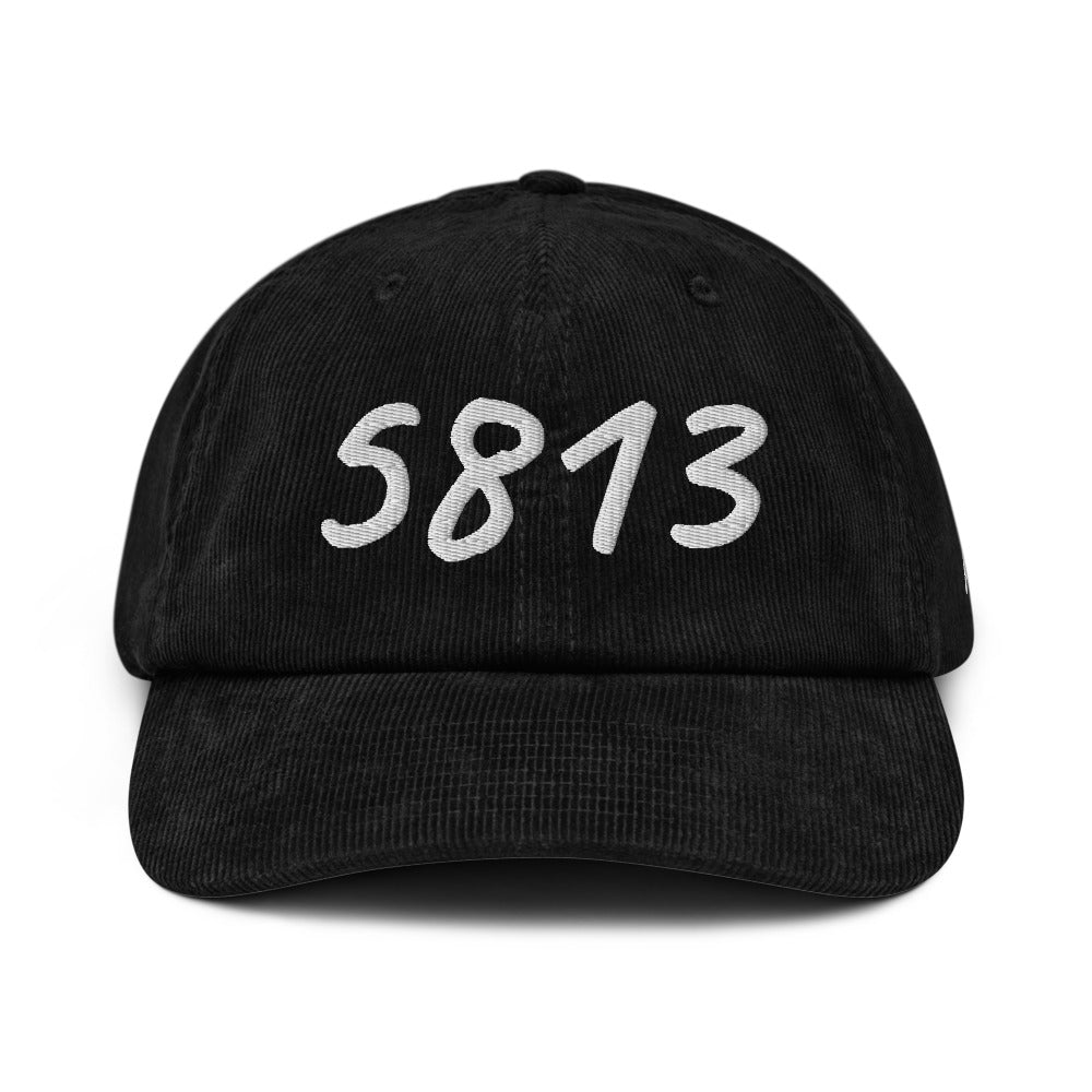 5813 In Pearl Embroidery on Corduroy Hat