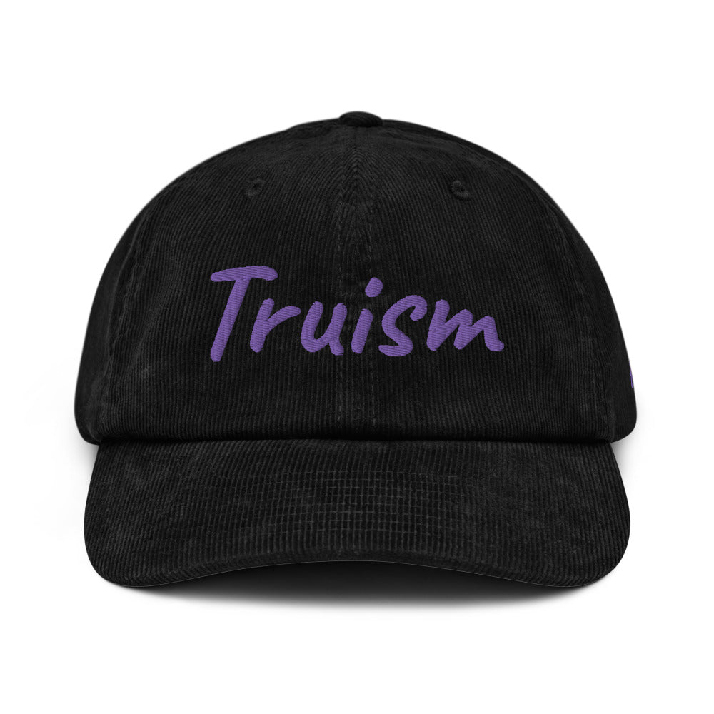 Truism In Amethyst Embroidery on Corduroy Hat