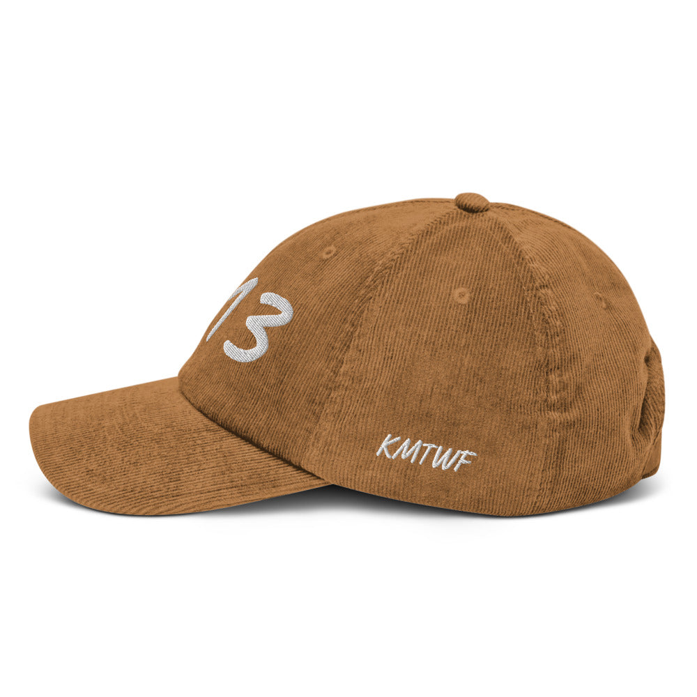 5813 In Pearl Embroidery on Corduroy Hat