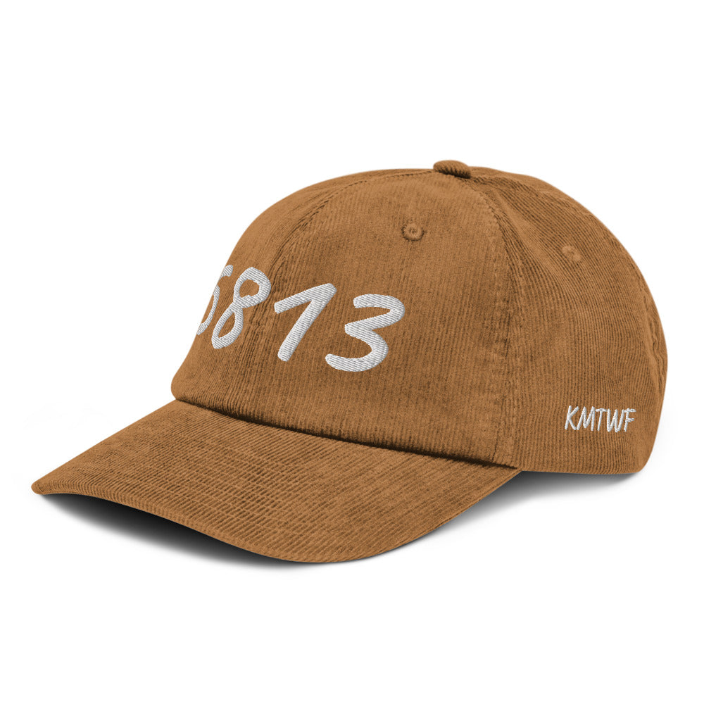 5813 In Pearl Embroidery on Corduroy Hat