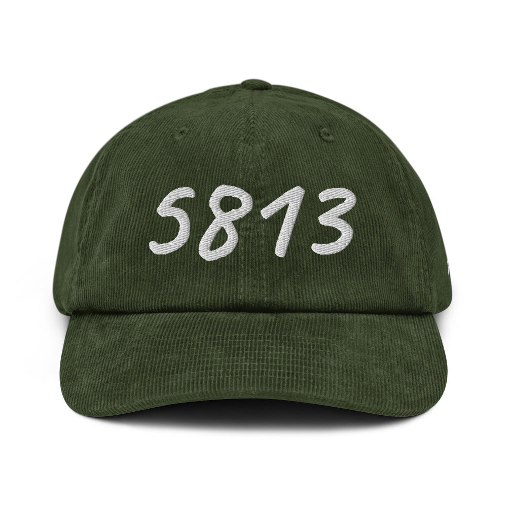 5813 In Pearl Embroidery on Corduroy Hat