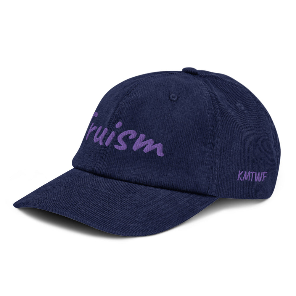 Truism In Amethyst Embroidery on Corduroy Hat