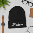 Wisdom In Marble Embroidery on Cuffed Beanie