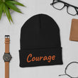 Courage In Amber Embroidery on Cuffed Beanie