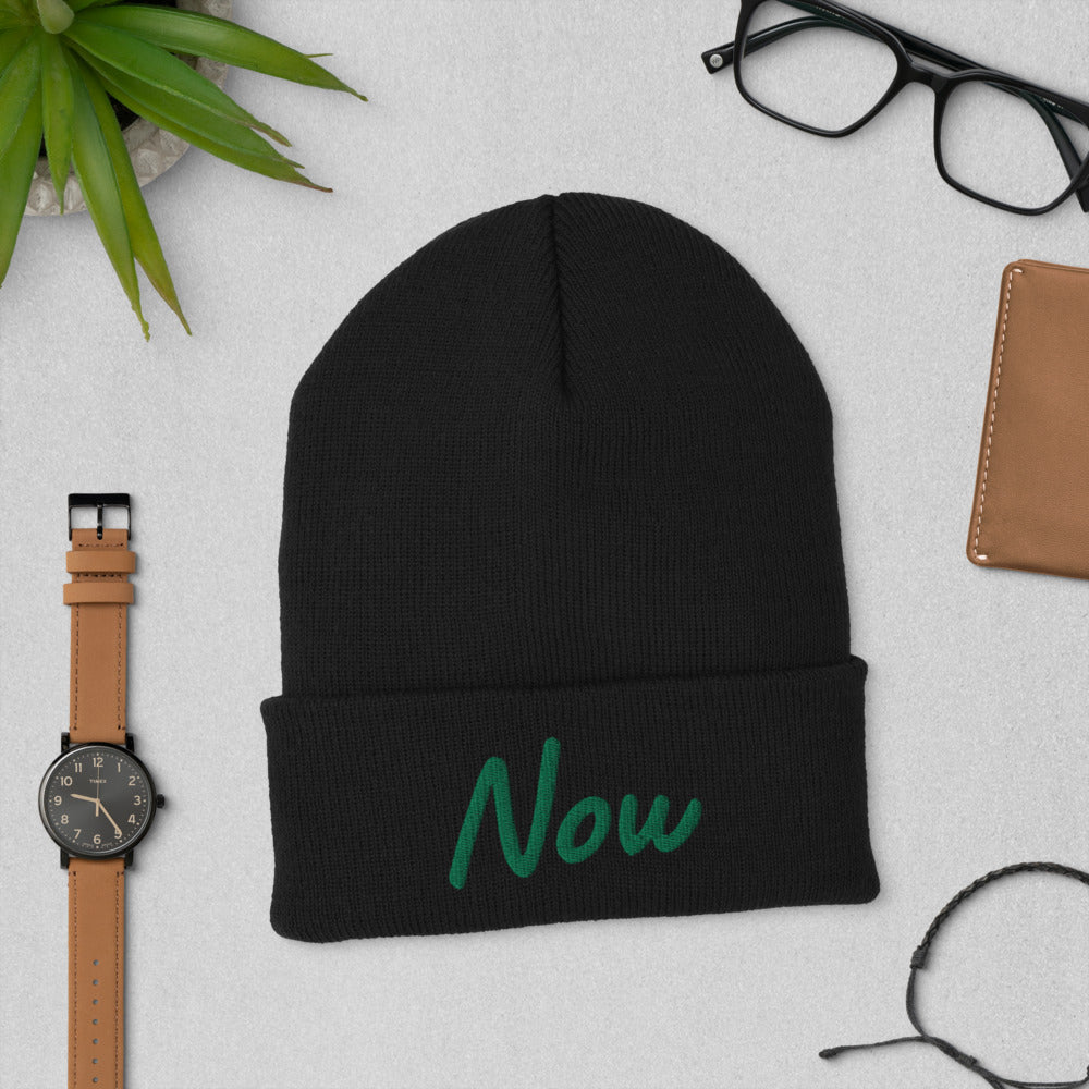 Now In Emerald Embroidery on Cuffed Beanie