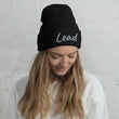 Lead In Silver Embroidery on Cuffed Beanie