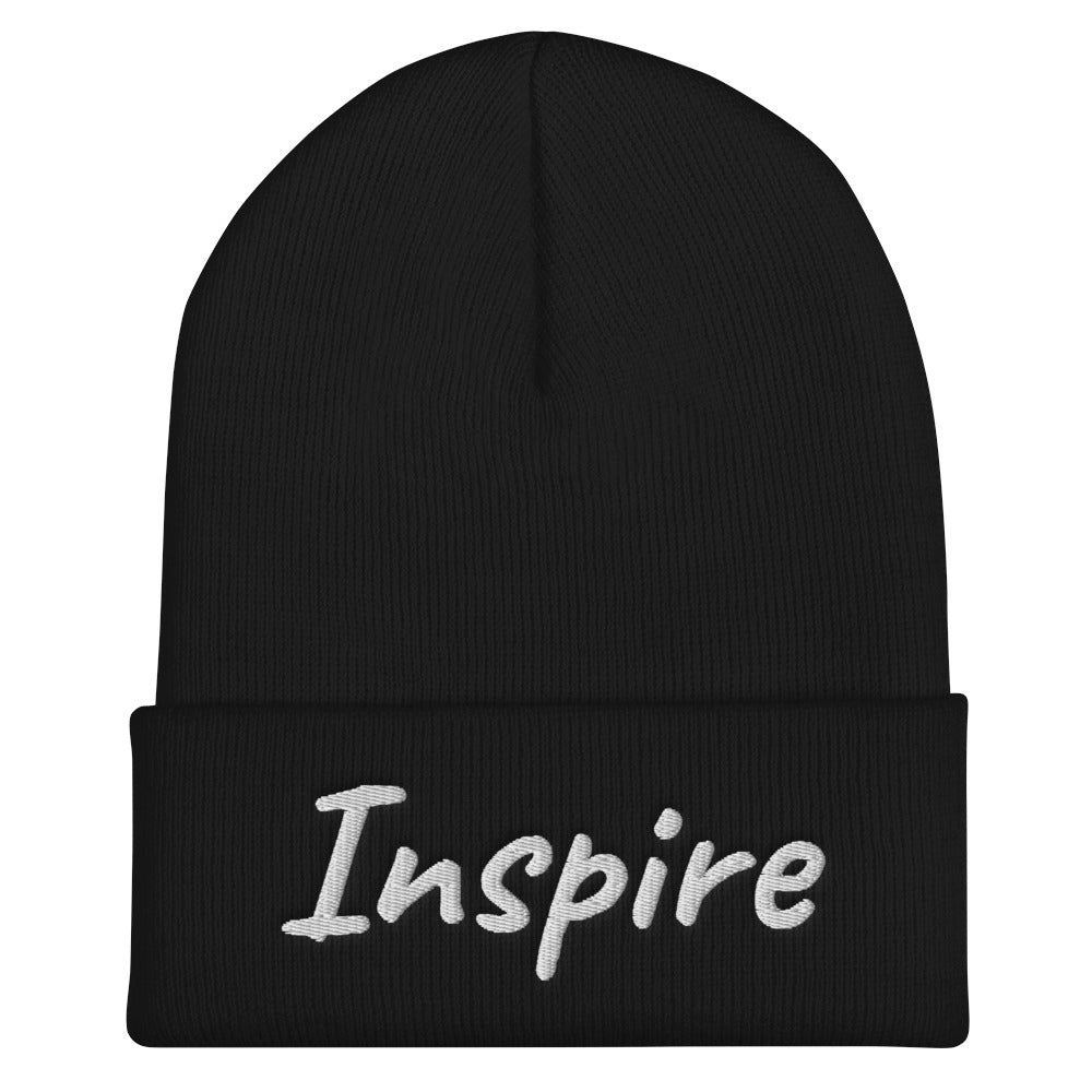 Inspire In Diamond Embroidery on Cuffed Beanie