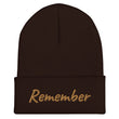 Remember In Celluloid Embroidery on Cuffed Beanie