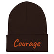 Courage In Amber Embroidery on Cuffed Beanie