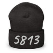 5813 In Pearl Embroidery on Cuffed Beanie