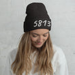 5813 In Pearl Embroidery on Cuffed Beanie