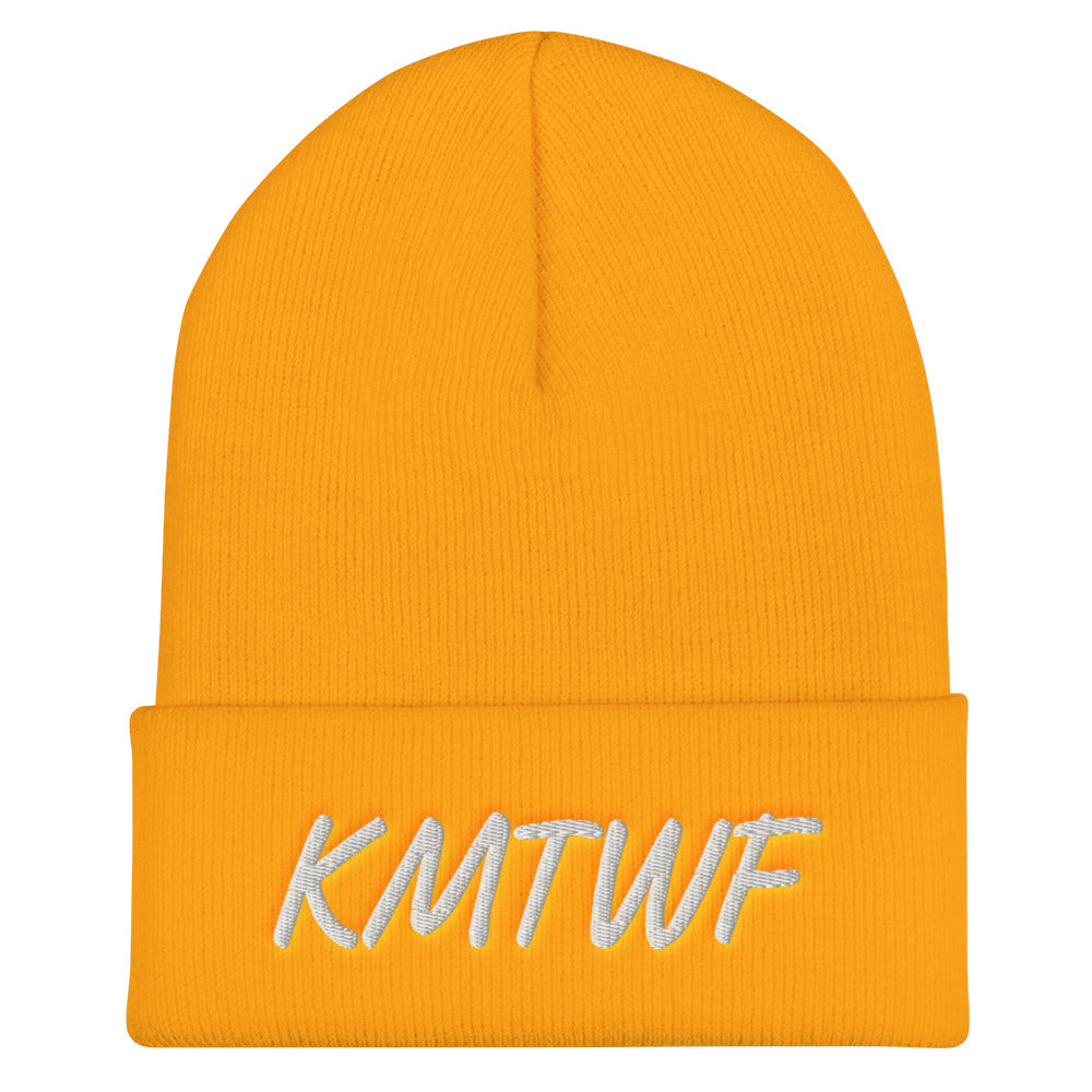 KMTWF In Pearl Embroidery on Cuffed Beanie